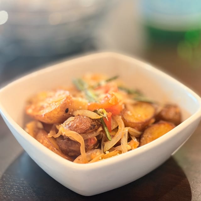 Rosemary Parm Roasted Potatoes.