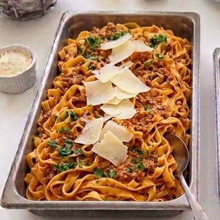 Full Tray Fettucine Bolognese