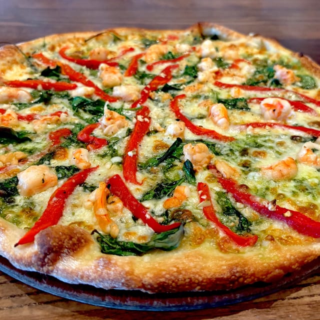 16" Shrimp Scampi Pizza.