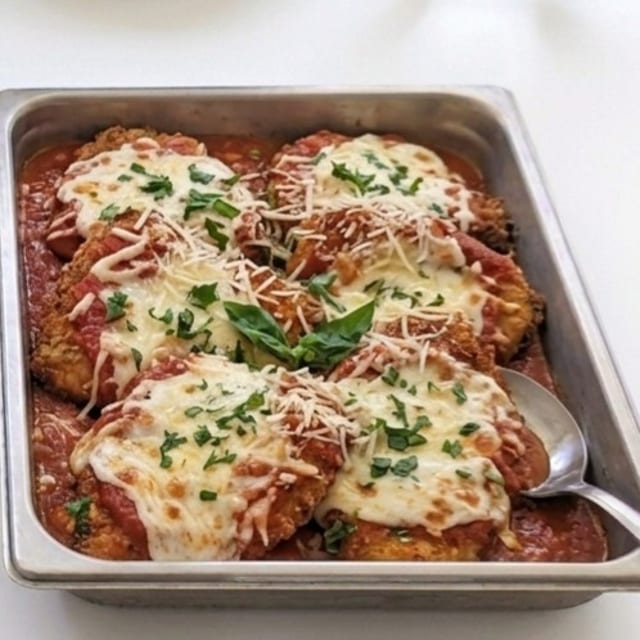 Half Tray Chicken Parm W/ Linguine.