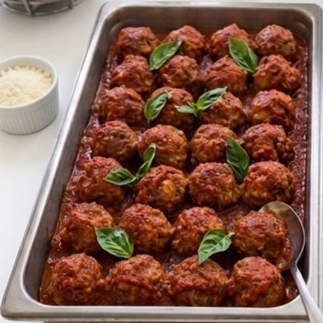 Full Tray Fork & Knife Meatballs.